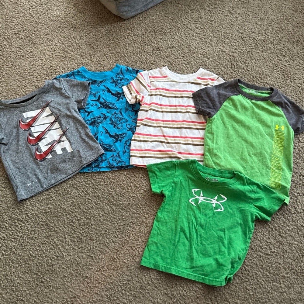 Under Armour Kids Green and Gray T-Shirt